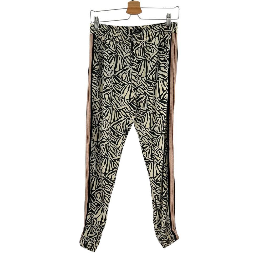 Maison Scotch Les Bons‎ Vivants Zip Front Palm Jogger Pants Size 1 US Small
